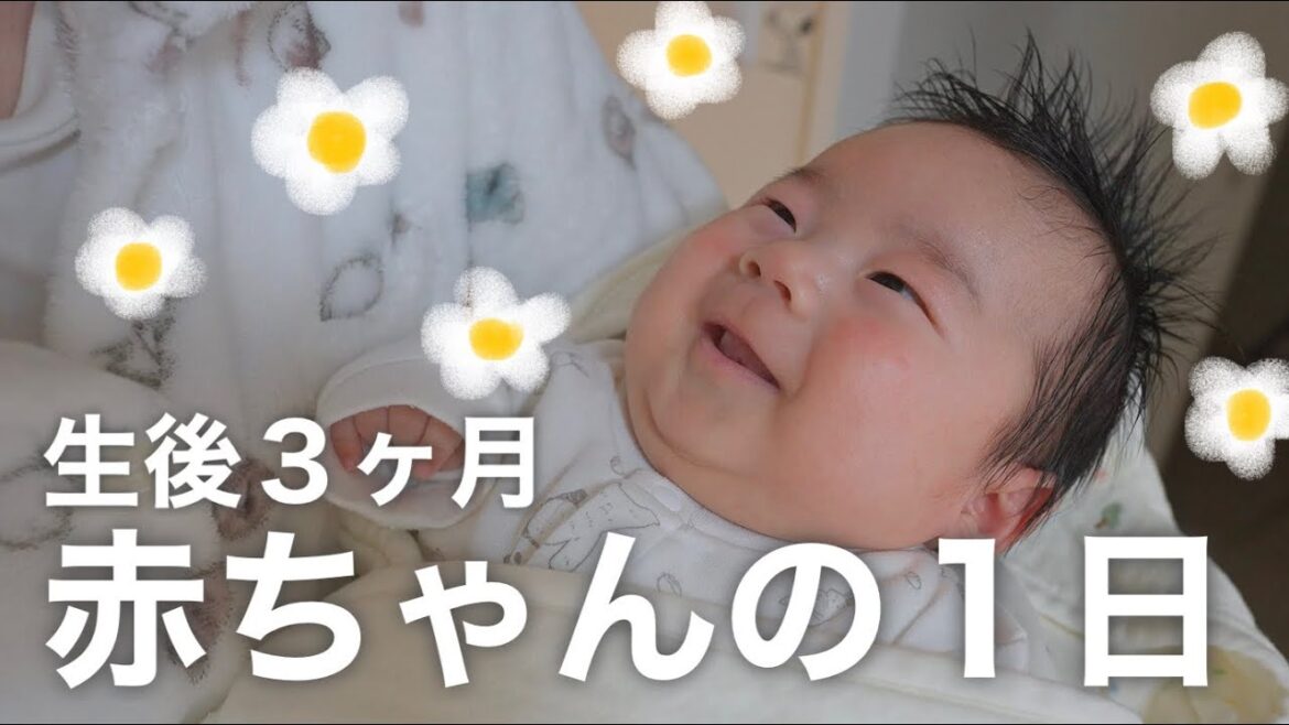 【生後3ヶ月】赤ちゃんのリアルな1日|完母|子育て 【生後3ヶ月】赤ちゃんのリアルな1日|完母|子育て