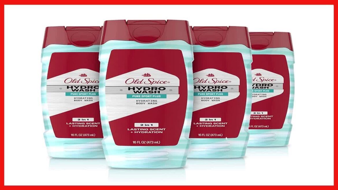 Old Spice Hydro Body Wash for Men, Pure Sport Plus Scent, Hardest Working Collection, 16.0 oz