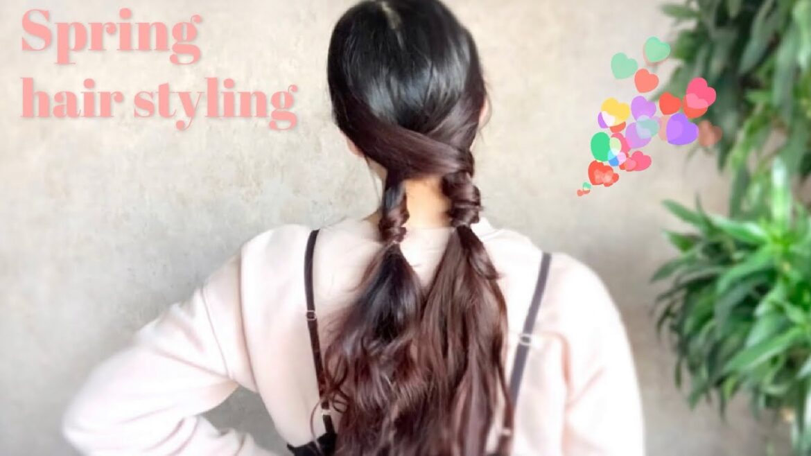 【可愛すぎる🌸】春先の明るめファッションに✨簡単なのに凝ってみえる大人のタイトツインアレンジ♪