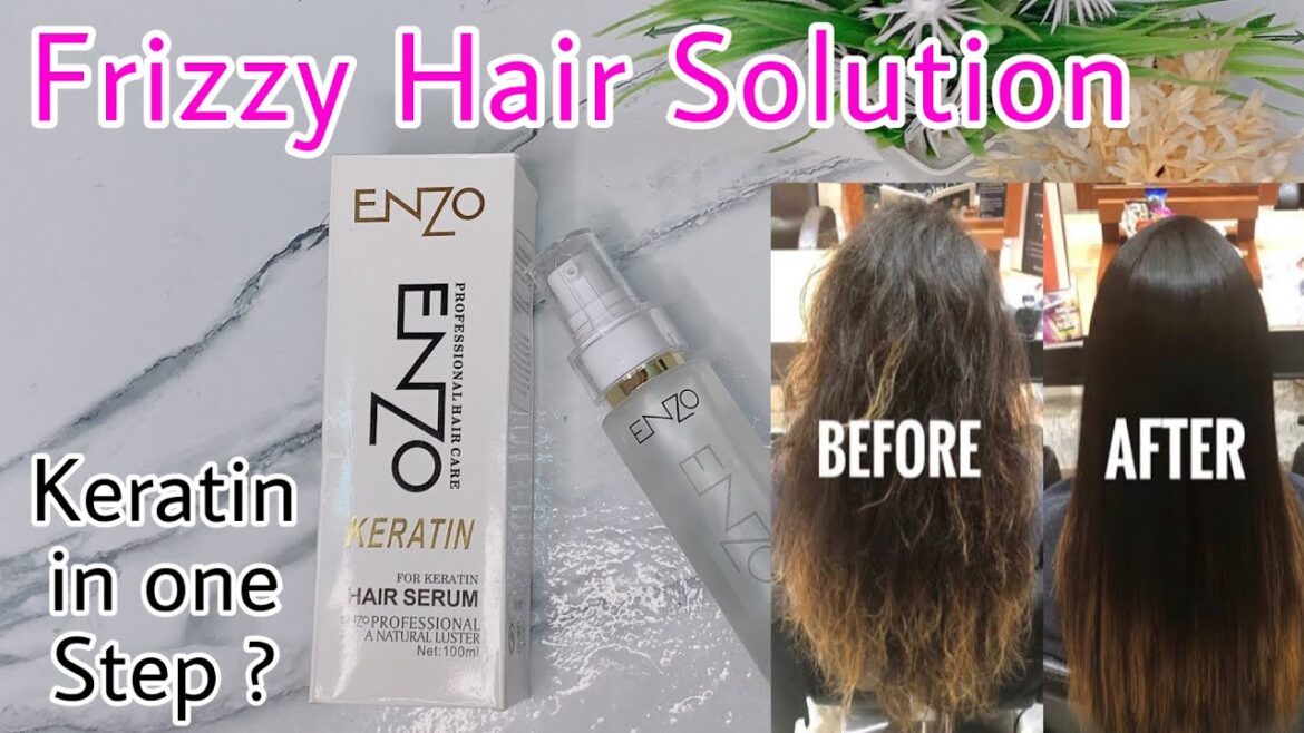 Enzo Hair Serum For Frizzy Hair || How to use enzo Keratin hair straightening serum Review
