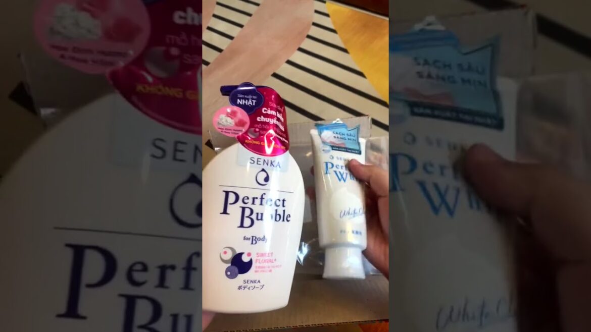 Bộ đôi Senka sữa tắm hương hoa dịu ngọt 500ml và sữa rửa mặt đất sét trắng 120g #Shorts