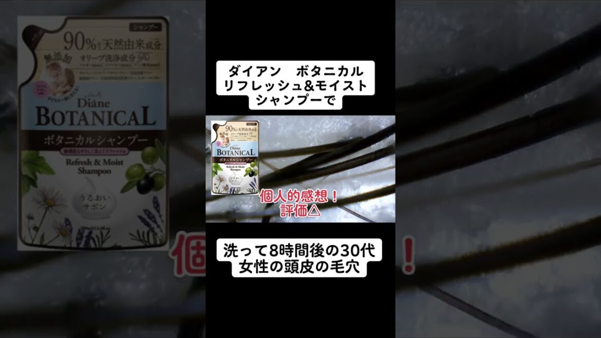 ダイアン ボタニカル リフレッシュ&モイスト シャンプーの総合評価 #シャンプー #美容 #頭皮 #皮脂 #shorts
