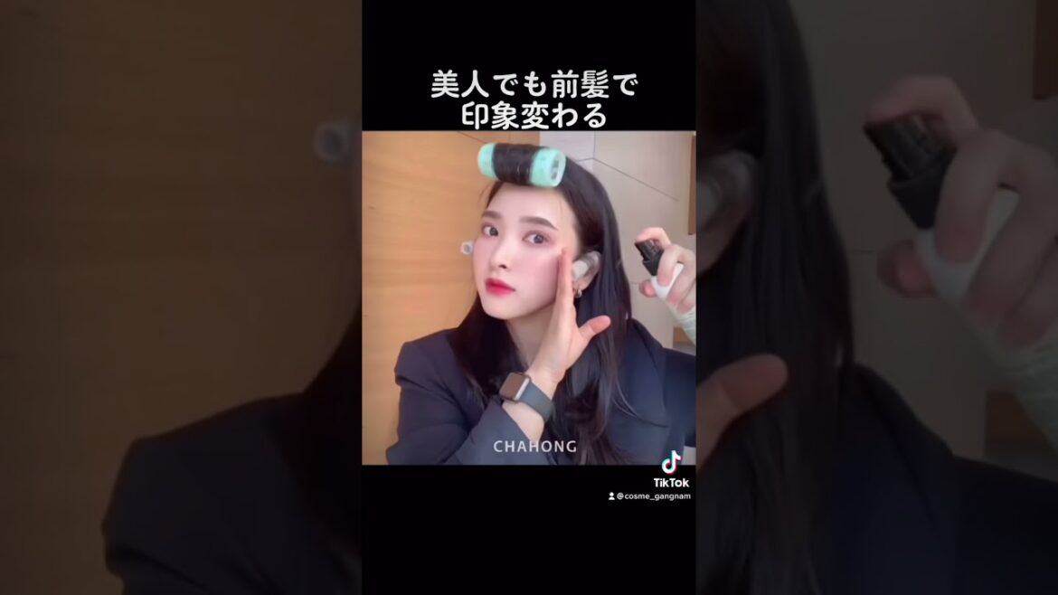 ダークカラーに韓国風ヘアって最強に可愛くない…？#フィックスボリュームスプレー　#インテンシブリペアエッセンス　#チャホン　#ヘアアレンジ　#ウェーブヘア