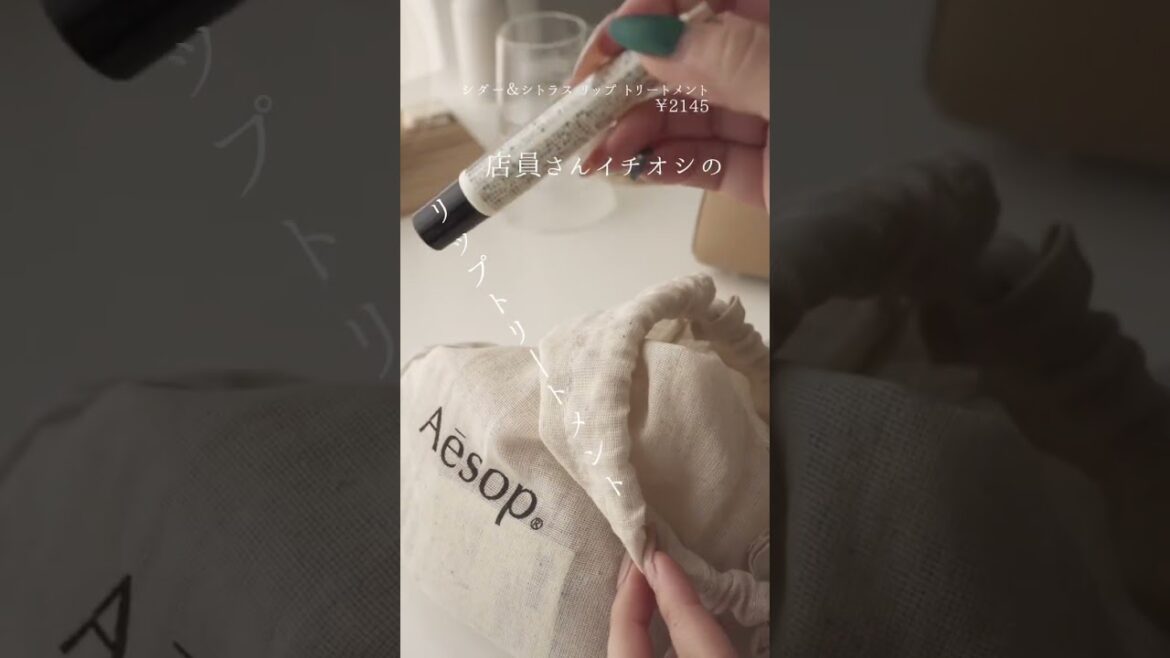 洒落たAesopの大当たり購入品4選。クレイパック/リップケア/消臭剤/除菌ジェル生活音asmr