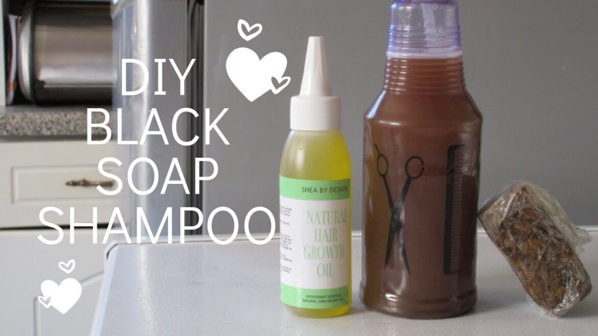 DIY Black Soap Shampoo // Shea by Design