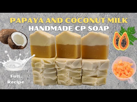 How To Make Papaya And Coconut Milk CP Soap #papaya #cpsoapmaking How To Make Papaya And Coconut Milk CP Soap #papaya #cpsoapmaking
