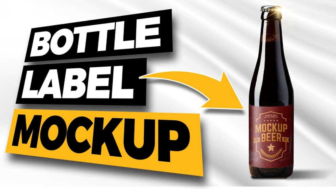 Bottle Label Mockup in Photoshop Bottle Label Mockup in Photoshop