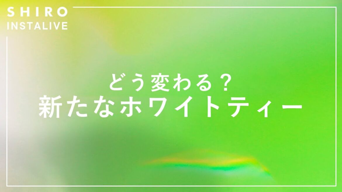 ホワイトティーの香りがリニューアル【SHIROフレグレランス】 ホワイトティーの香りがリニューアル【SHIROフレグレランス】