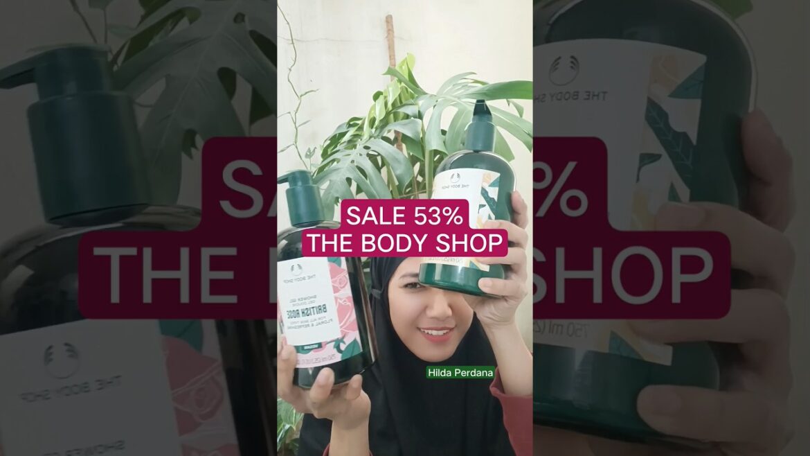 THE BODY SHOP SALE 53% BRITISH ROSE & ALMOND MILK SHOWER GEL