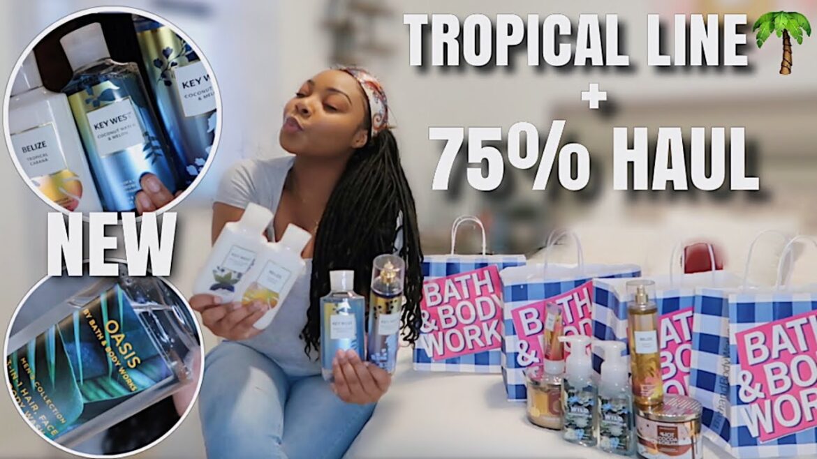 BATH & BODY WORKS BRAND NEW TROPICAL COLLECTION! MUST HAVE FRAGRANCES + 75 %OFF HAUL