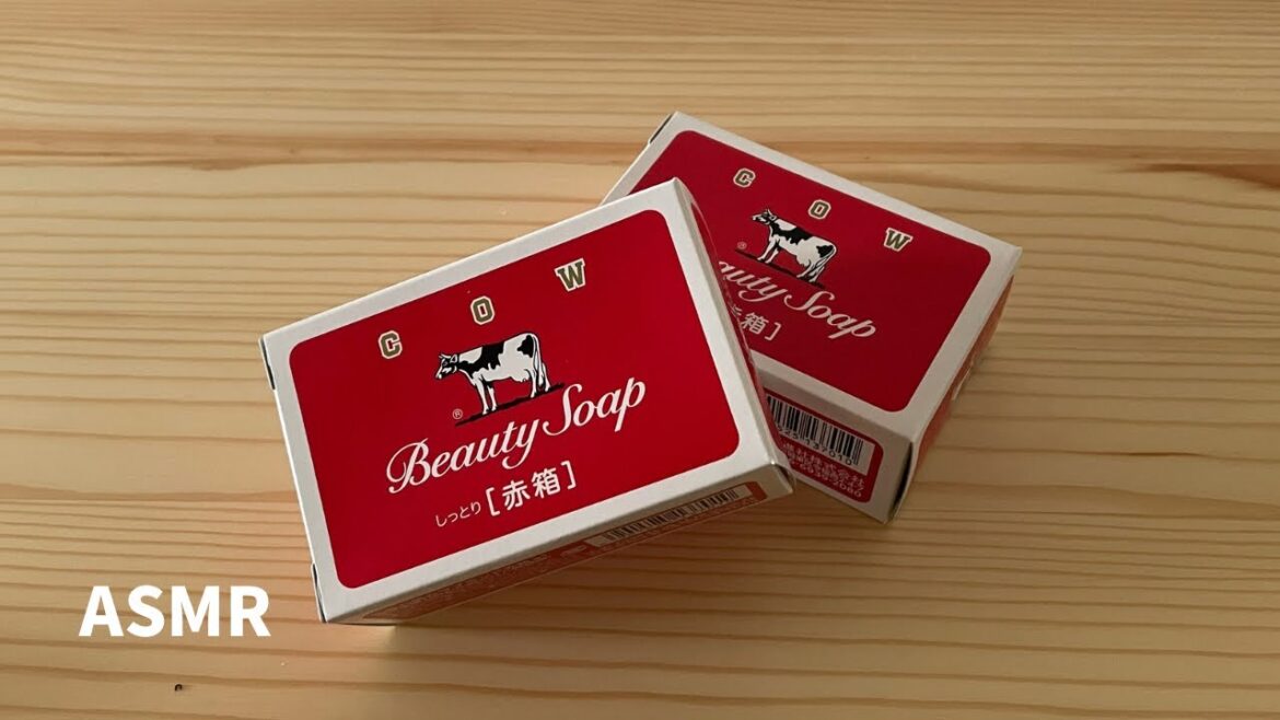 【ASMR｜音フェチ】牛乳石鹸「赤箱」の開封音と袋の音。