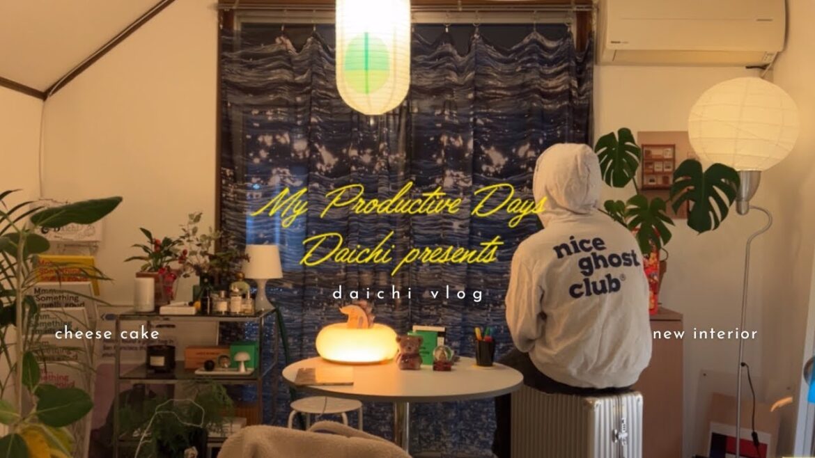 [vlog]窓に海を飾りました / セルフケアの生産的な日々 / チーズケーキタルト  / 社会人の日常