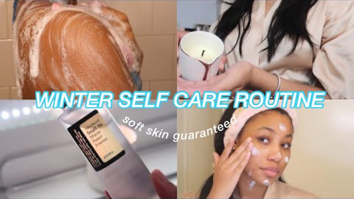 SELF CARE ROUTINE FOR SOFT SKIN *WINTER EDITION*| I USED A CANDLE ON MY SKIN??