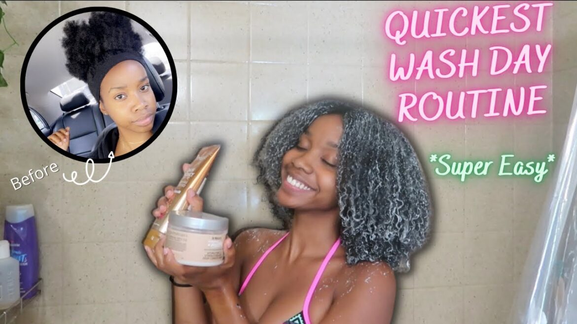 MY SUPER EASY WASH DAY ROUTINE | *on 4c Low Porosity Hair*