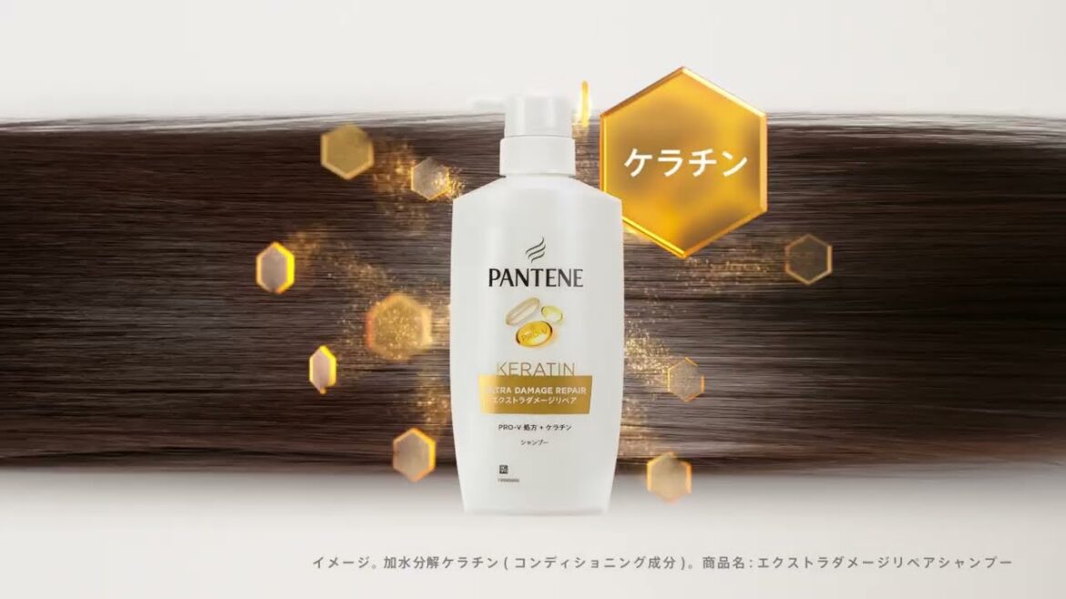 【新パンテーン】エクストラダメージリペアケラチン配合！処方が瞬間浸透。ダメージリペアで、するっツヤ！一生続け、美しい髪。