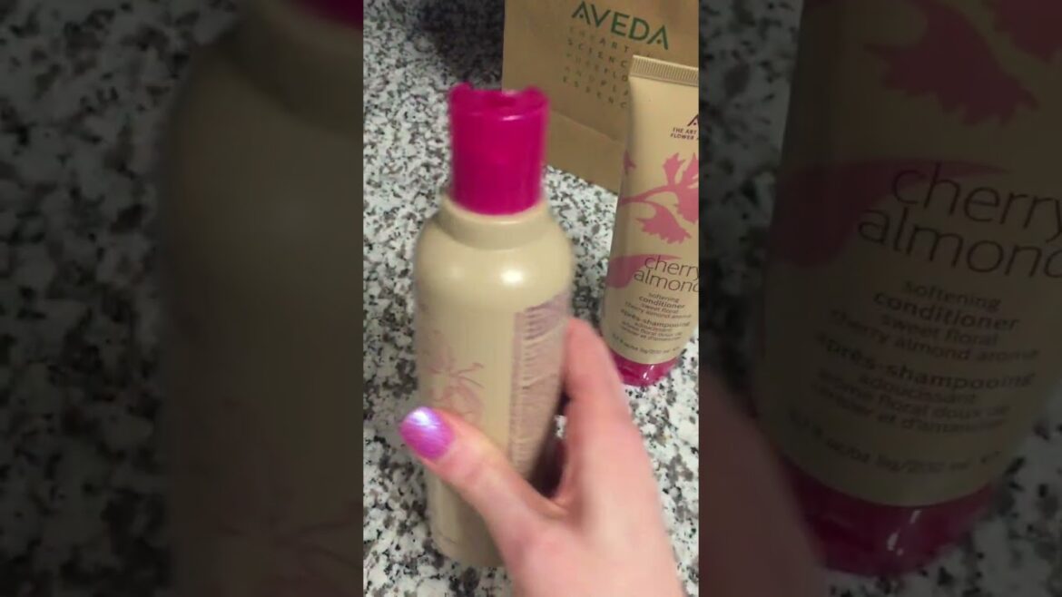New Aveda shampoo 🧴 and conditioner Cherry 🍒 Almond #shorts