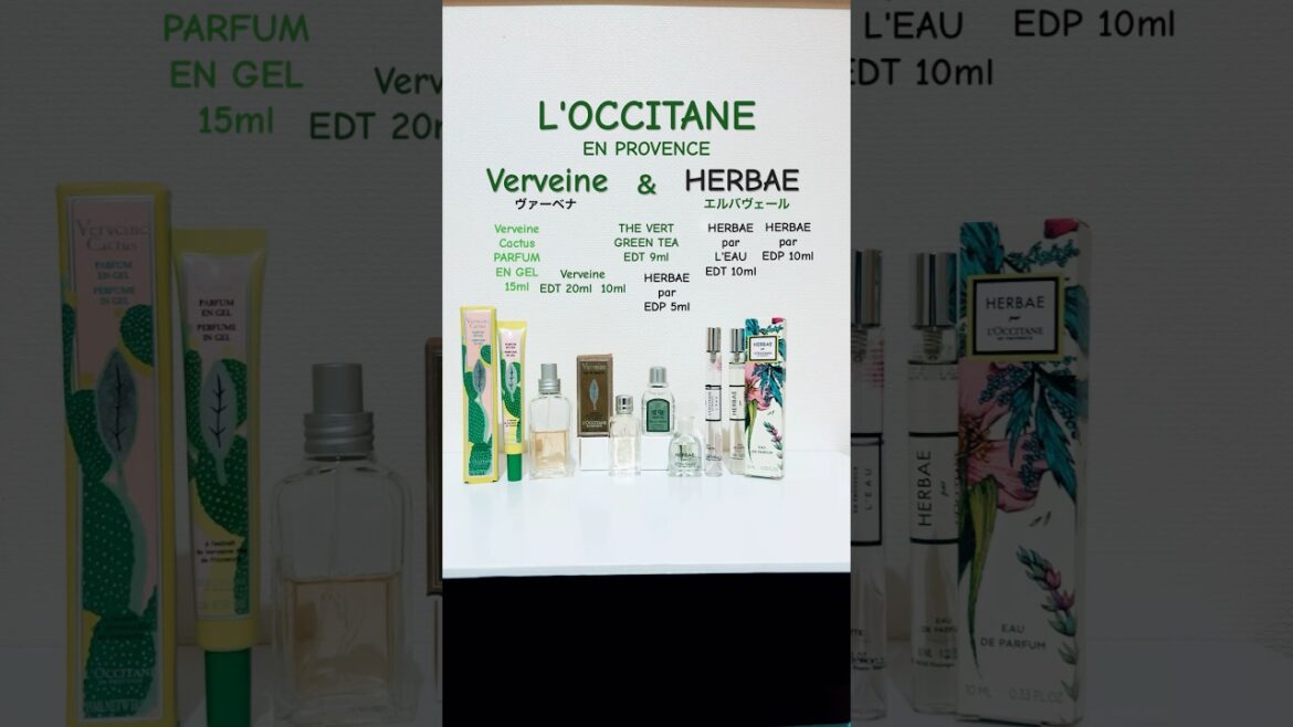 L'OCCITANE verveine HERBAE ロクシタンのミニ香水です。過去に4回載せましたが、増えた香水もあり、香水別で作り直しました。ロクシタンを5日間載せますので、是非ご覧下さいませ。