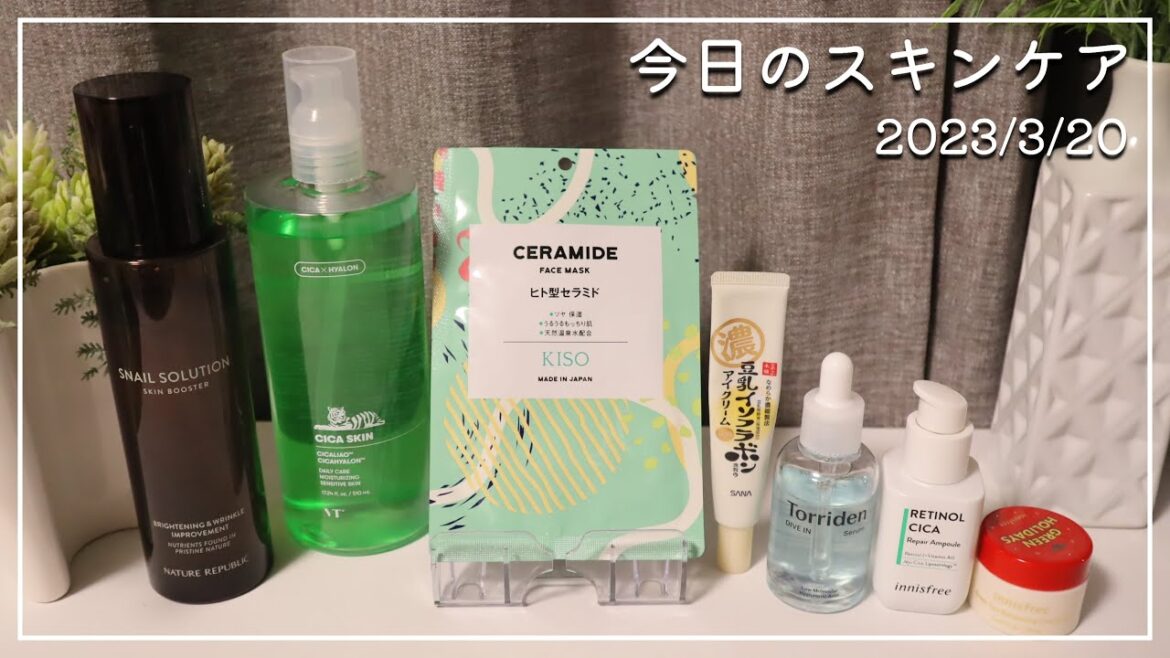 【今日のスキンケア】使い切り商品の紹介と、ウエルシア購入品紹介もしています【NATUREREPUBLIC/VTcosmetics/KISO/Torriden/innisfree/なめらか本舗】