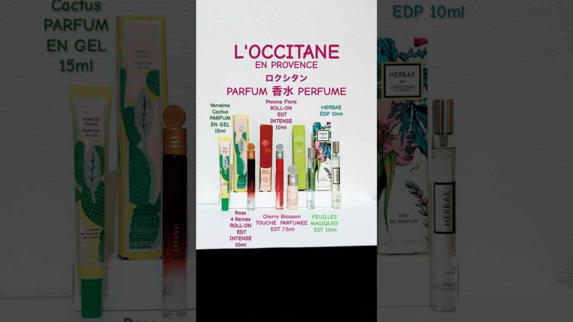 L'OCCITANE  PARFUM PERFUME ロクシタンのロールオン、香水、ジェルタイプの香水です。ロクシタンも沢山の香水を発表されています。昨日と前にもショートに載せました。ご覧下さいませ。