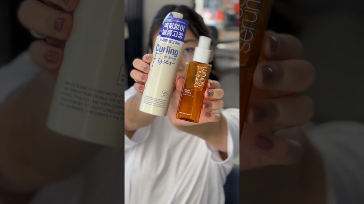 Uma das formas de finalizar o cabelo com Curling Fixer + Serum Original de Mise en Scène