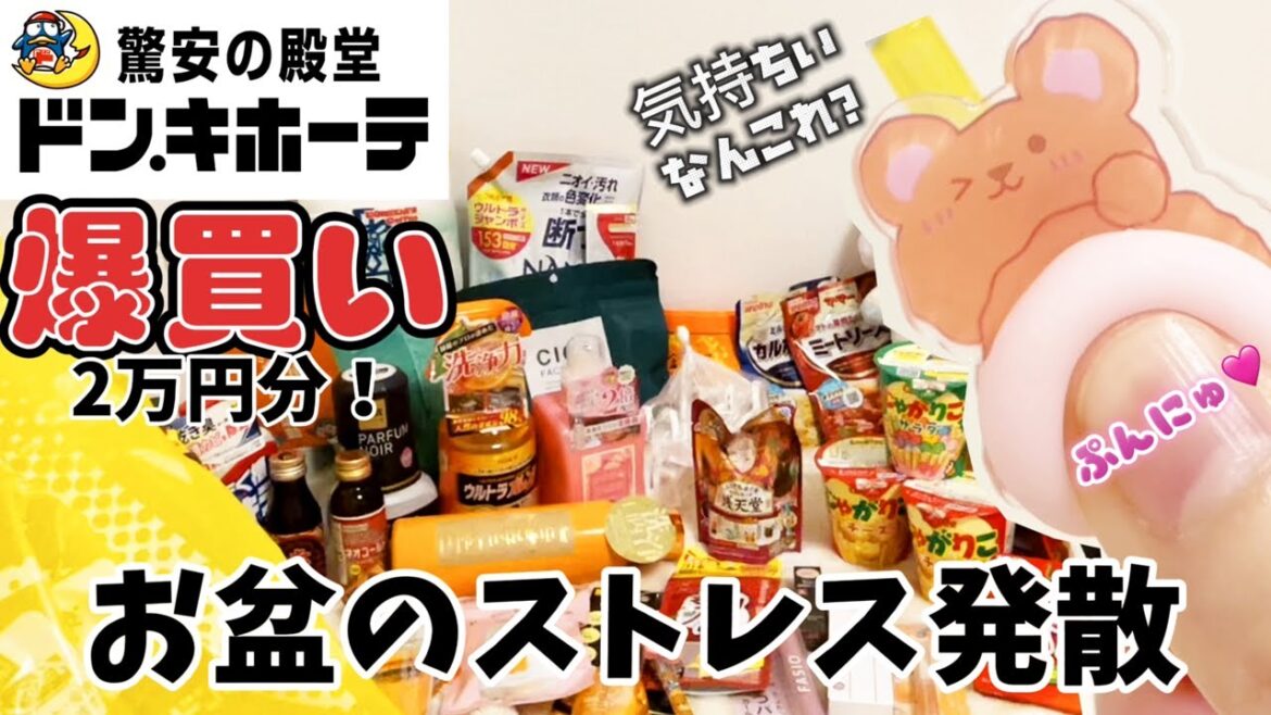 【ドンキ爆買】お盆のストレス発散!2万円分ドンキ購入品紹介 虐待サバイバーのお盆