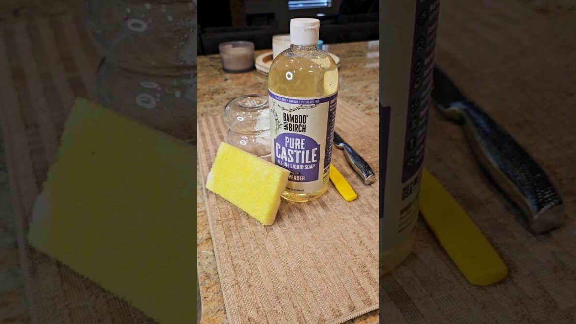 PURE CASTILE LAVENDER 🪻 SOAP #cleaningchannel #soap #dishes #shorts
