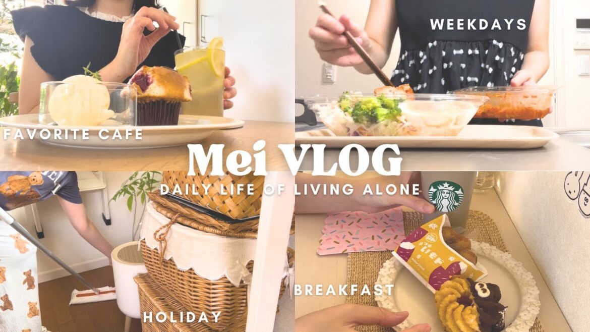 【vlog】アラフォーOL👩🏻‍💼休日ルーティン&平日ご飯4days|お気に入りのカフェ🌿☕️