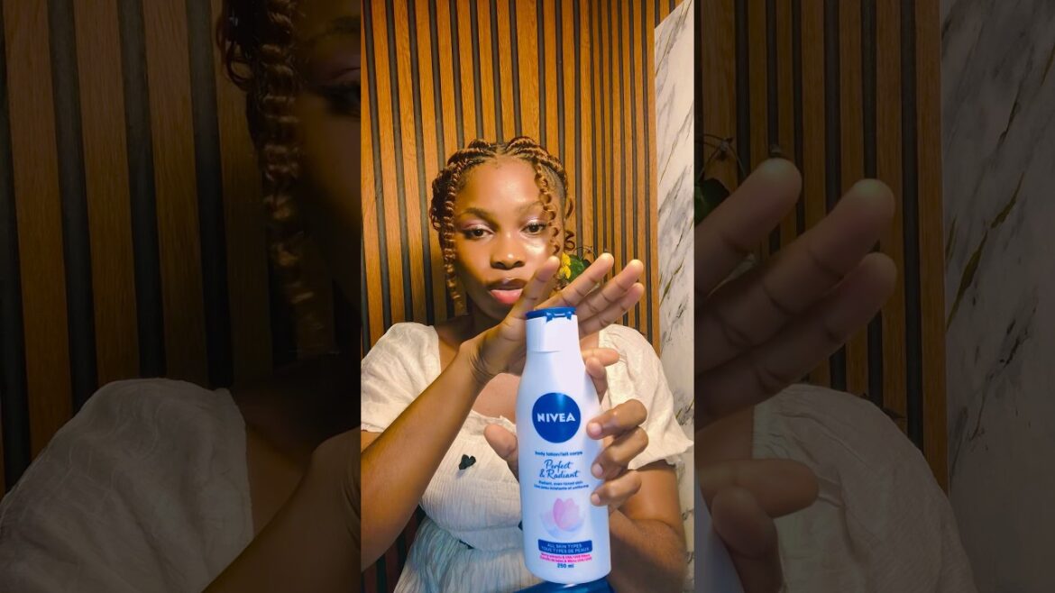 SEE WHAT THE NIVEA PERFECT AND RADIANT LOTION DID TO MY SKIN #skincare #shortsfeed #skin #shorts