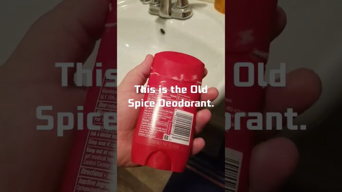 Old Spice Deodorant in the Bathroom