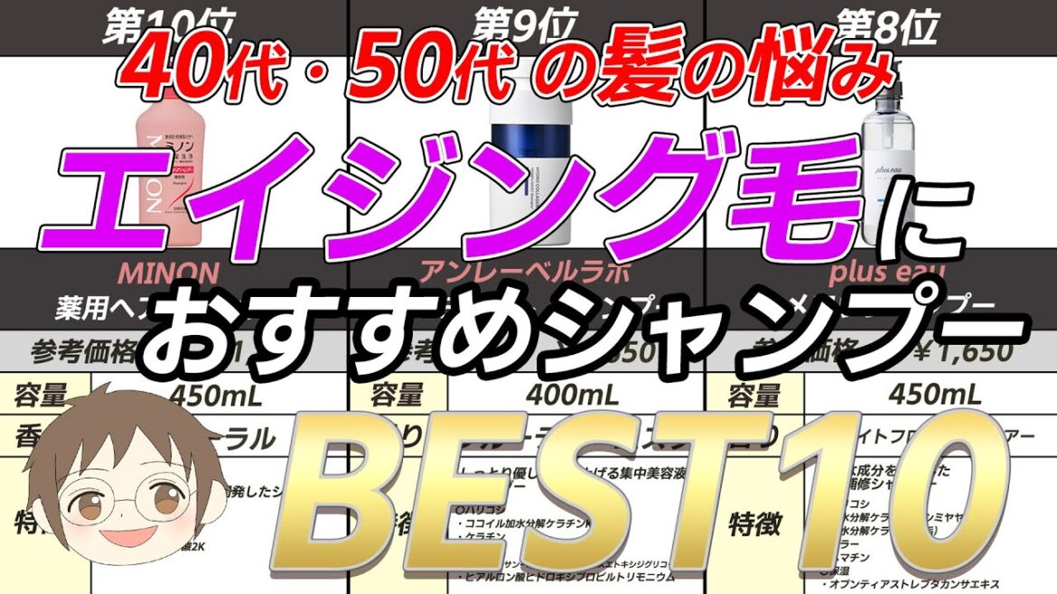 【40代・50代必見！】髪の悩みにおすすめのシャンプーBEST10