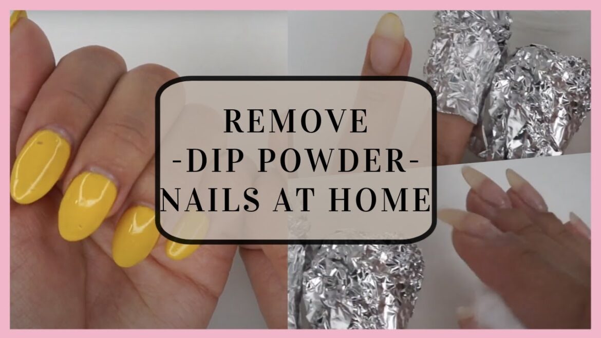 REMOVE ACRYLIC DIP POWDER NAILS AT HOME (NO E-FILE)