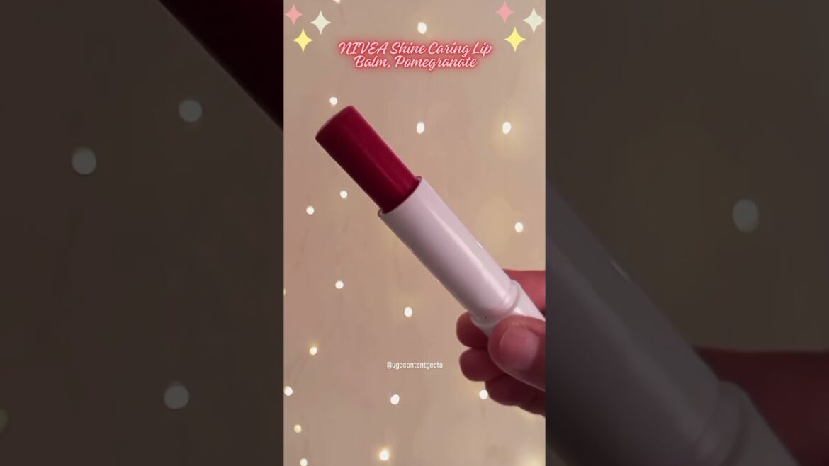 NIVEA Shine Caring Lip Balm, Pomegranate!