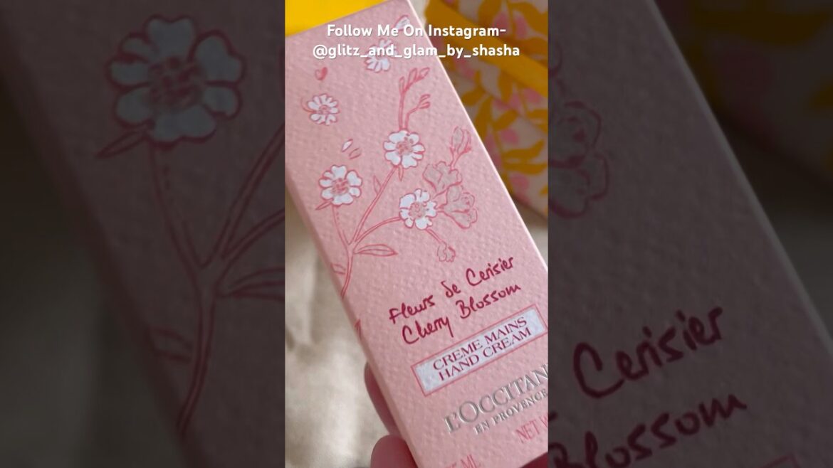 L’Occitane hand cream - Cherry Blossom 🌸💕| #shorts #loccitane #handcream #softhands #cosmetics