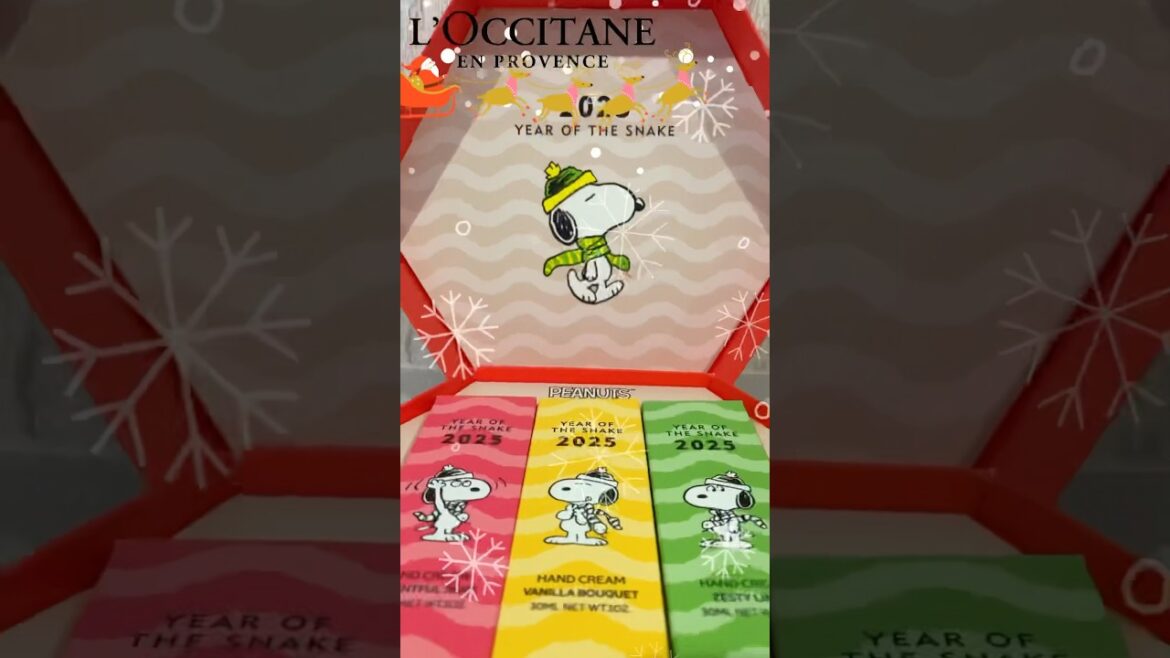 【ウィンター ギフト🎁】 ロクシタンの新作ハンドクリームをチェック！#ロクシタン #loccitane #クリスマス #スヌーピー #ハンドクリーム #開梱