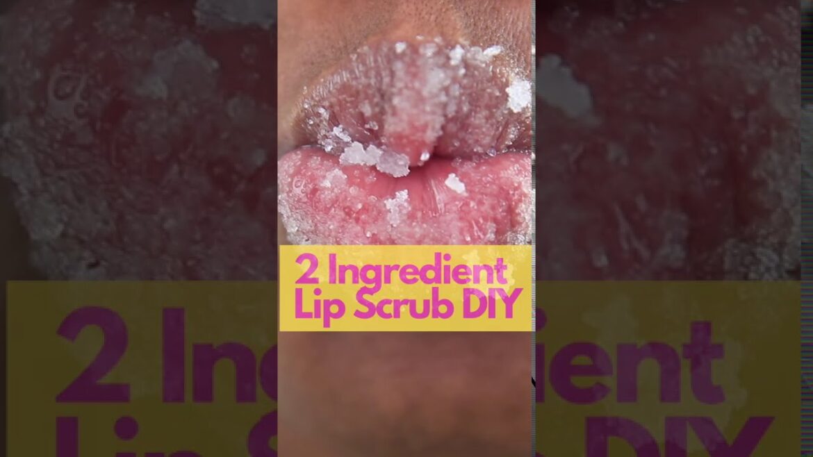 Easy Two Ingredient Lip Scrub DIY #skincare 😍