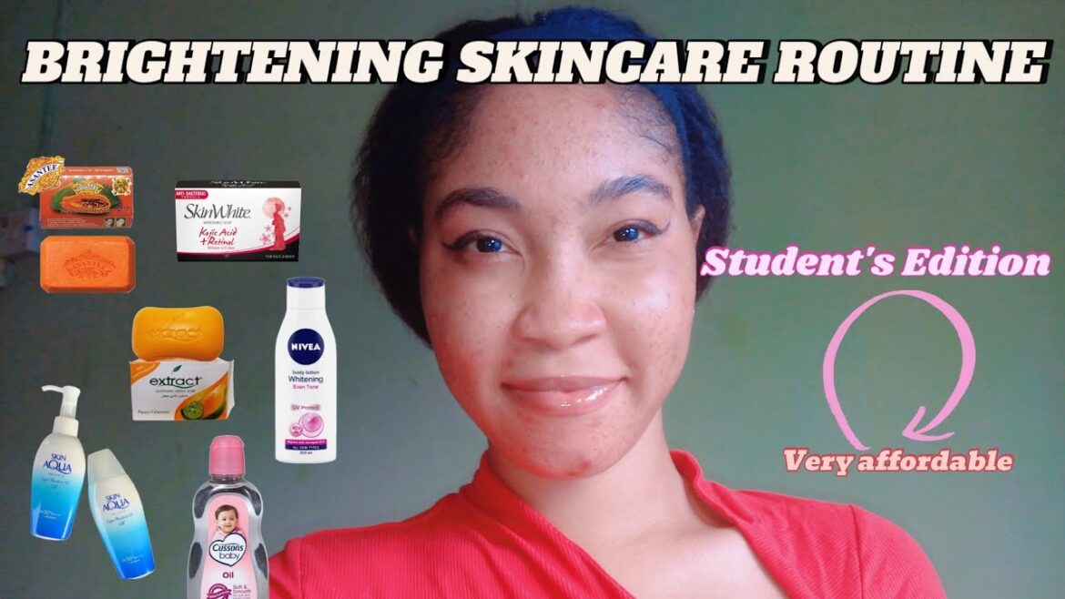 How to BRIGHTEN your skin with very affordable skincare products as a student #skincare #nivea