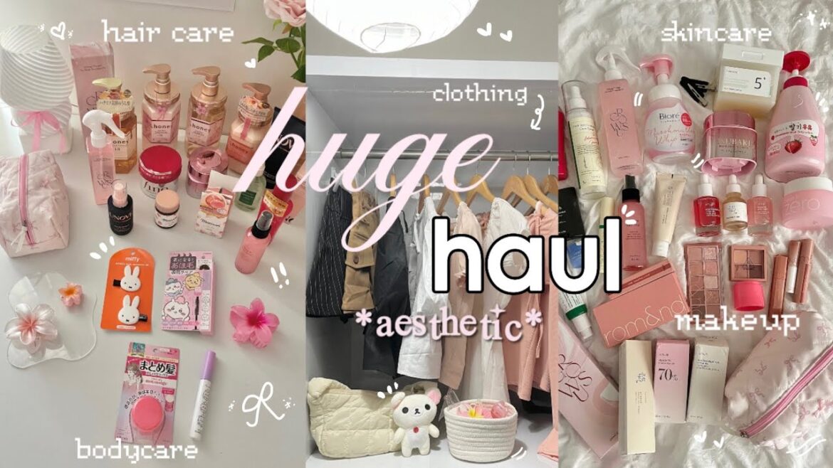 korean 🇰🇷 & japan 🇯🇵 haul | *IT-GIRL favourites* 🎀⭐️ haircare, makeup, skincare + clothing