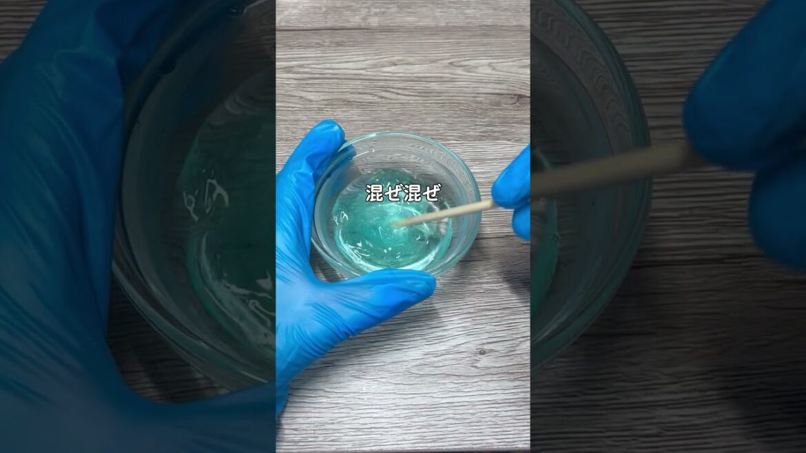 硬めスライムを柔らかくする実験ASMR