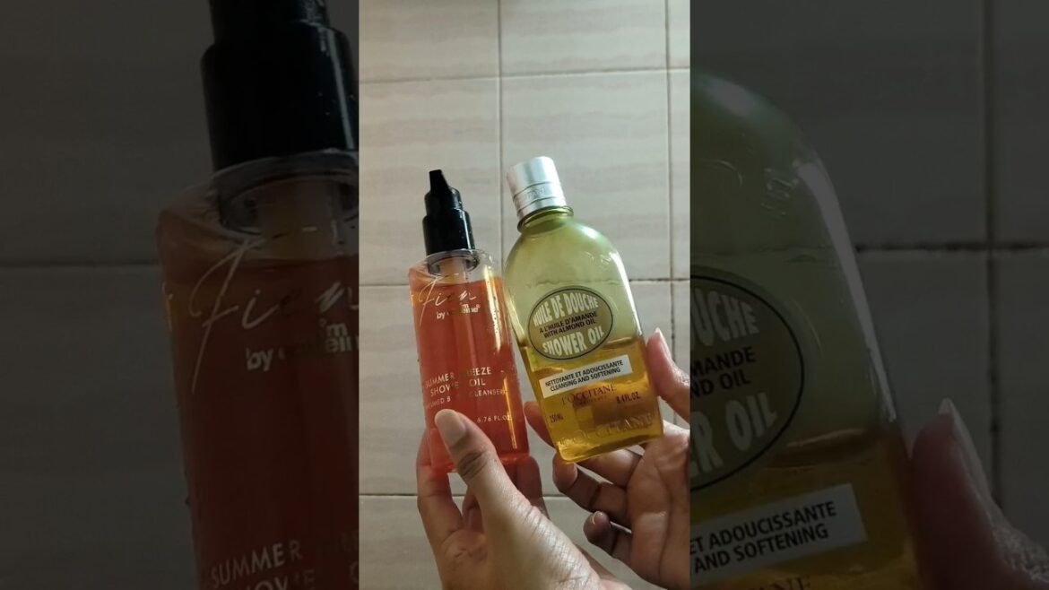 Newest shower oil in the market? L'Occitane dupe #showeroil #mcaffeineshoweroil