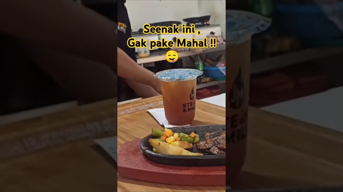 Bikin kaget !! seenak ini gak pake mahal - Steak & Milk Malang Idola baru Pecinta kuliner #shorts