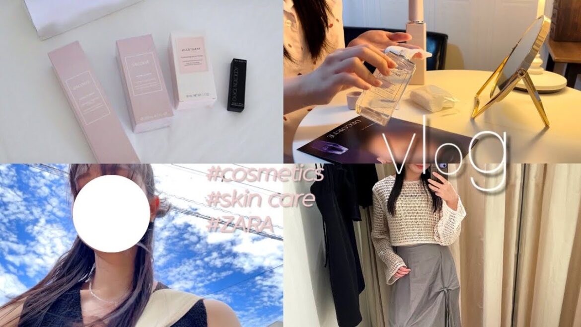 vlog｜休日vlog🌿/新調したスキンケア用品🧴/デパコス.ZARA.SALE購入品/cafe巡り☕️/カルボナーラ😖