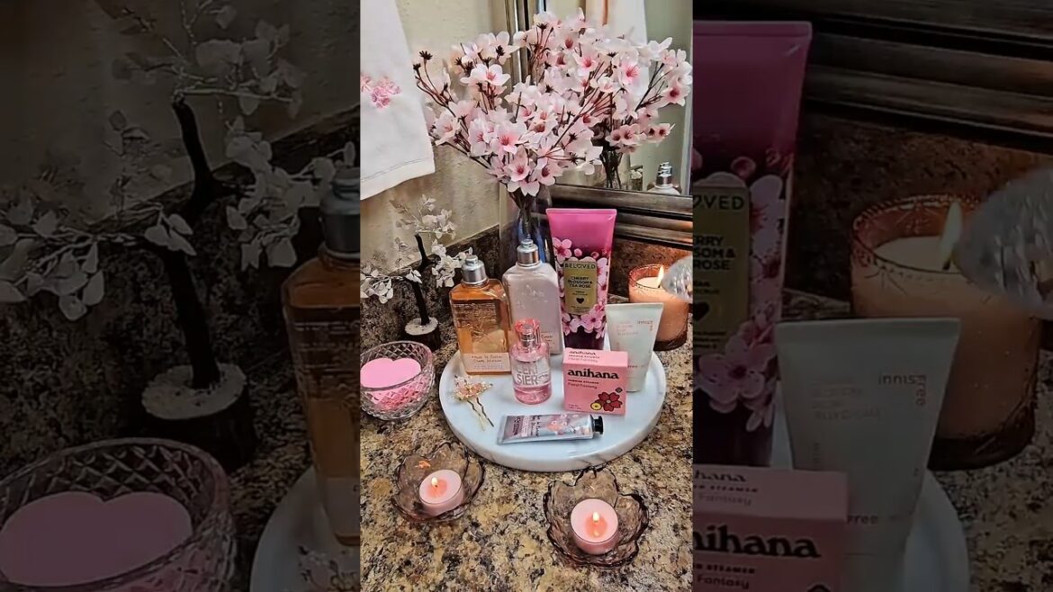 Cherry Blossom 🌸 Spring Selfcare Routine #asmr #selfcare #selfcareroutine #aesthetic