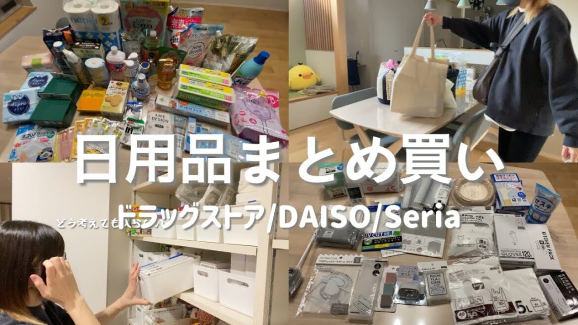 【月1日用品まとめ買い】ドラッグストア/DAISO/Seria/収納/詰め替え