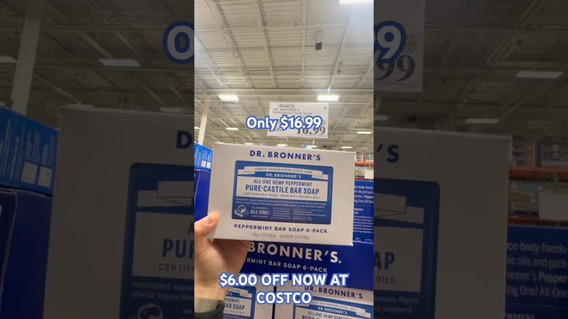 🧼Dr.Bronner's invigorating peppermint 6 pack! $6.00 OFF! $16.99 #costcofinds #costcodeals