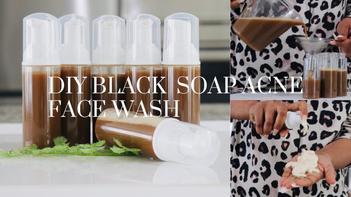 AFRICAN BLACK SOAP FOAMING FACIAL WASH || ACNE PRONE SKIN || SMALL BUSINESS