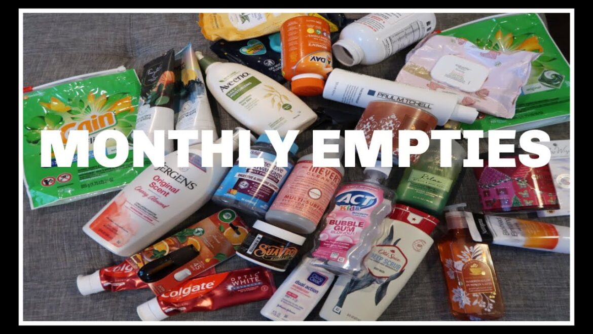 Monthly Empties: Hair Body Skin & Home
