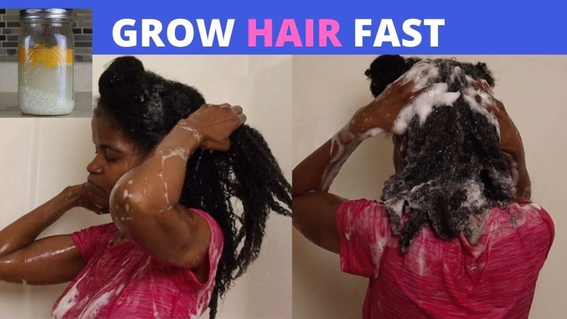 ROUTINE WASH DAY & RICE WATER RINSE | FAST HAIR GROWTH ROUTINE WASH DAY & RICE WATER RINSE | FAST HAIR GROWTH
