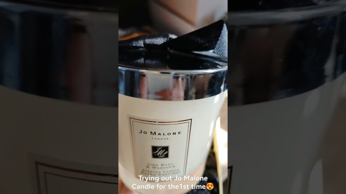 Jo Malone Lime Basil & Mandarin 🍋💝🍋 #shorts #jomalone #scentedcandle
