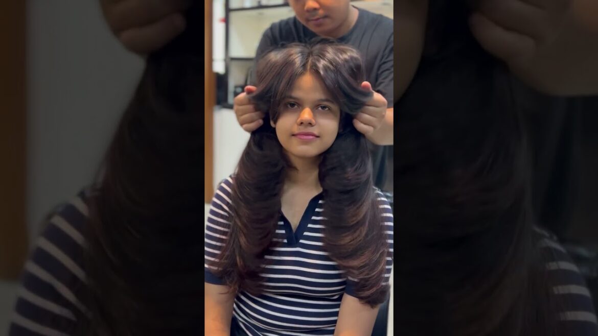 Long layers Cut #hairstyle #haircut #shorts #short #hair ￼