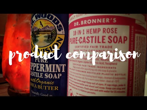 Dr. Bronners vs. Dr. Woods Castile Soap Dr. Bronners vs. Dr. Woods Castile Soap